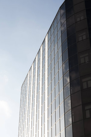 Office building against the sky in the cityの写真素材