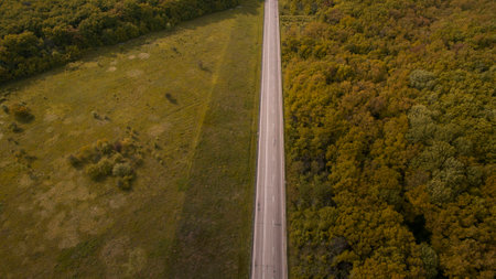 Beautiful picture top view shot from the drone