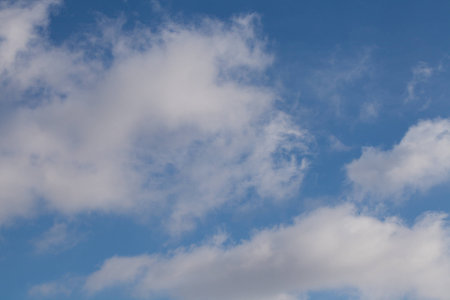 Blue sky with cloudの写真素材