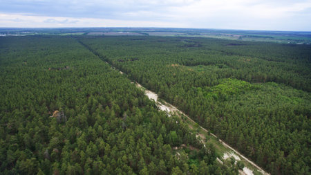 Beautiful scenery shot from the droneの写真素材