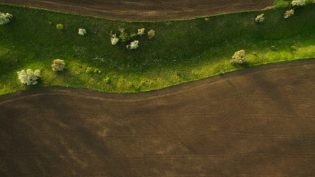 Beautiful scenery shot from the droneの写真素材