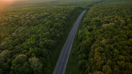 Beautiful scenery shot from the droneの写真素材