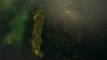 Beautiful scenery shot from the droneの写真素材