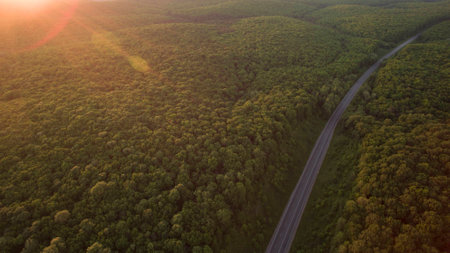 Beautiful scenery shot from the droneの写真素材
