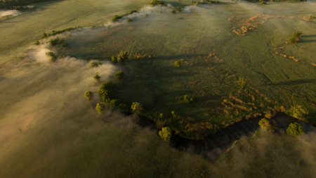 Beautiful scenery shot from the droneの写真素材
