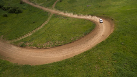 Beautiful scenery shot from the droneの写真素材