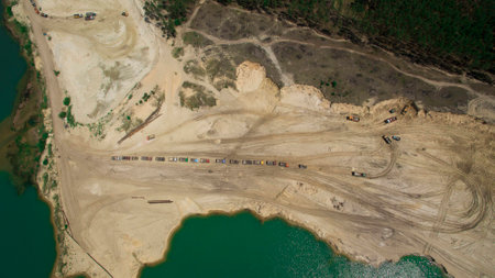 Beautiful scenery shot from the droneの写真素材