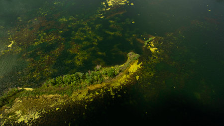 Beautiful scenery shot from the droneの写真素材