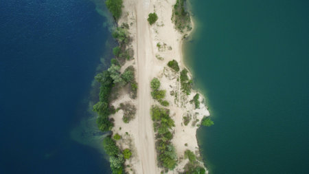 Beautiful scenery shot from the droneの写真素材