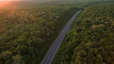 Beautiful scenery shot from the droneの写真素材