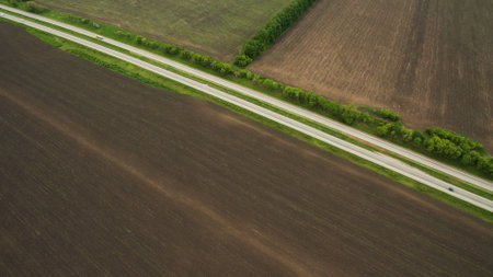 Beautiful scenery shot from the droneの写真素材