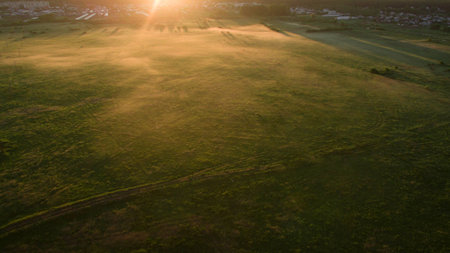 Beautiful scenery shot from the droneの写真素材