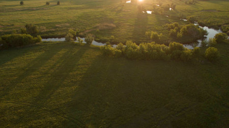 Beautiful scenery shot from the droneの写真素材