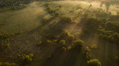 Beautiful scenery shot from the droneの写真素材