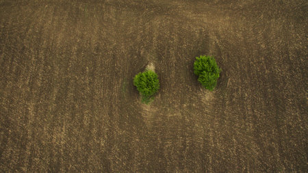 Beautiful scenery shot from the droneの写真素材