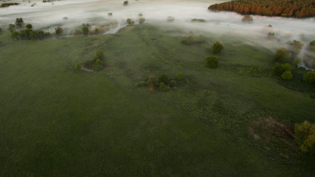 Beautiful scenery shot from the droneの写真素材