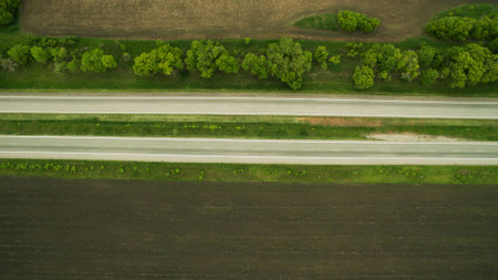 Beautiful scenery shot from the droneの写真素材