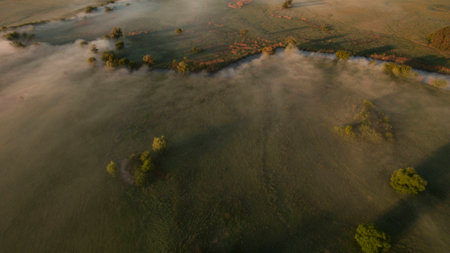 Beautiful scenery shot from the droneの写真素材