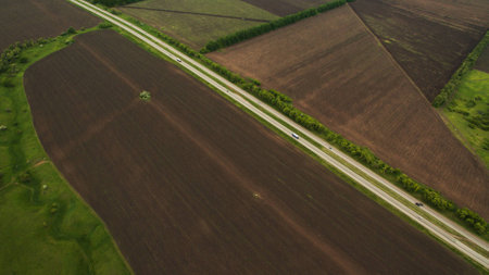 Beautiful scenery shot from the droneの写真素材