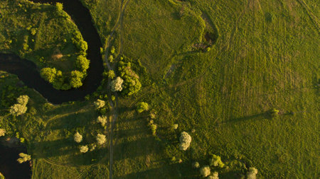 Beautiful scenery shot from the droneの写真素材