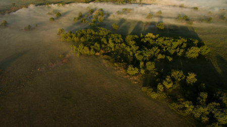 Beautiful scenery shot from the droneの写真素材