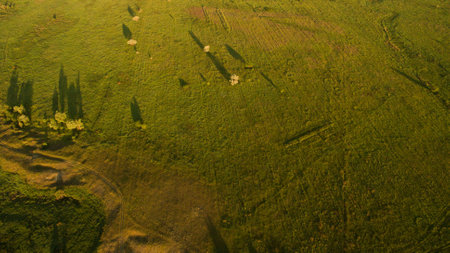 Beautiful scenery shot from the droneの写真素材
