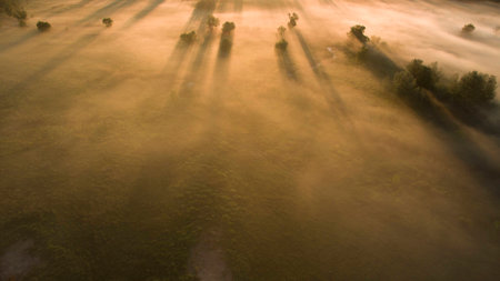 Beautiful scenery shot from the droneの写真素材