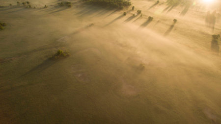 Beautiful scenery shot from the droneの写真素材