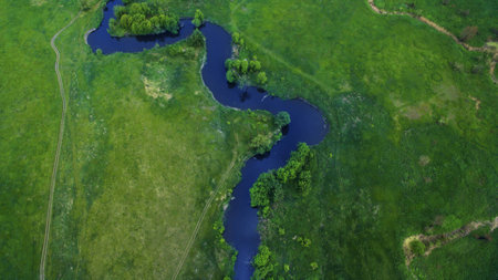 Beautiful scenery shot from the droneの写真素材