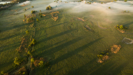 Beautiful scenery shot from the droneの写真素材