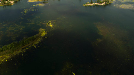 Beautiful scenery shot from the droneの写真素材