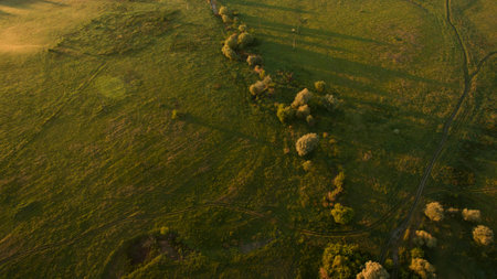 Beautiful scenery shot from the droneの写真素材
