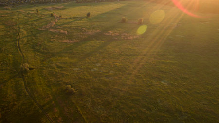 Beautiful scenery shot from the droneの写真素材