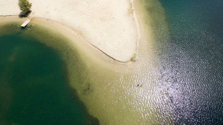 Beautiful scenery shot from the droneの写真素材