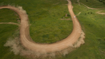 Beautiful scenery shot from the droneの写真素材