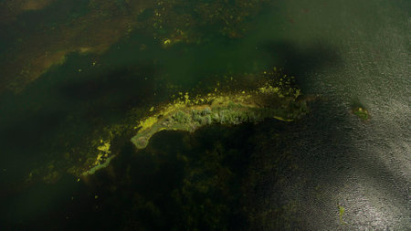 Beautiful scenery shot from the droneの写真素材