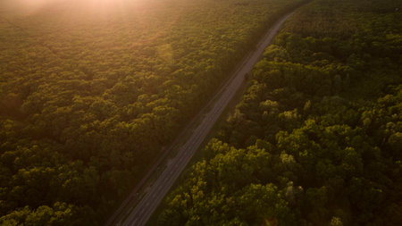 Beautiful scenery shot from the droneの写真素材