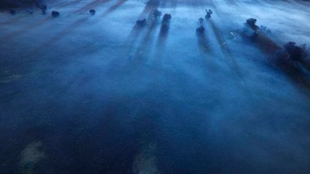 Beautiful scenery shot from the droneの写真素材