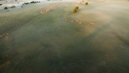 Beautiful scenery shot from the droneの写真素材