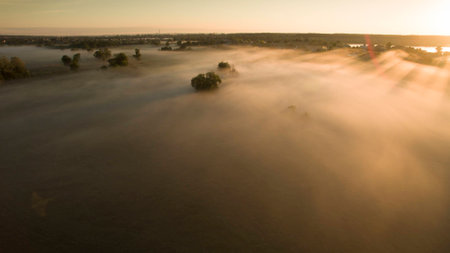 Beautiful scenery shot from the droneの写真素材