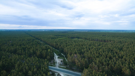 Beautiful scenery shot from the droneの写真素材