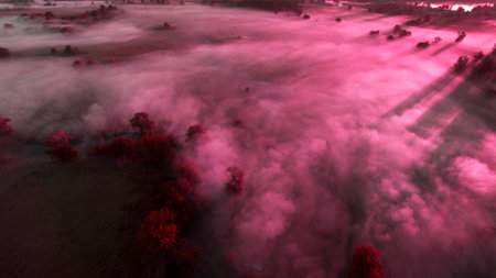 Beautiful scenery shot from the droneの写真素材