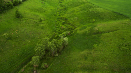 Beautiful scenery shot from the droneの写真素材