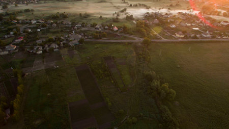 Beautiful scenery shot from the droneの写真素材