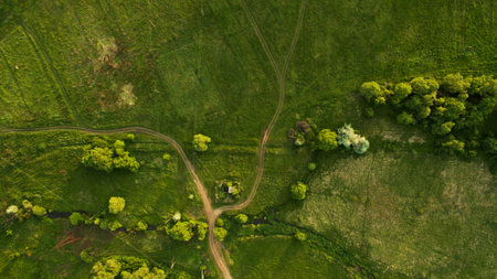 Beautiful scenery shot from the droneの写真素材