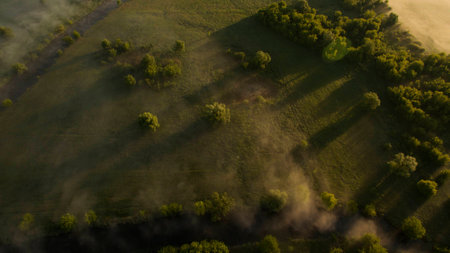 Beautiful scenery shot from the droneの写真素材