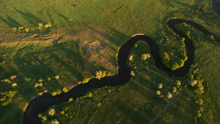 Beautiful Amazon scenery shot from the droneの写真素材