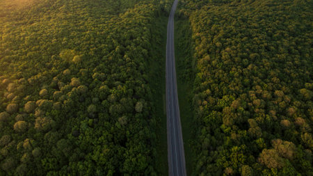 Beautiful scenery shot from the droneの写真素材