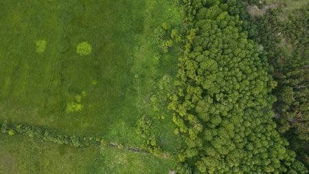Beautiful scenery shot from the droneの写真素材