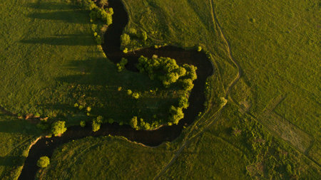 Beautiful Amazon scenery shot from the droneの写真素材